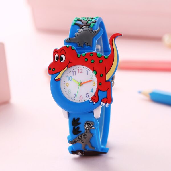 Relógio Infantil Com Pulseira De Silicone Tema De Dinossauro E Conforto Suave Para Meninos Meninas