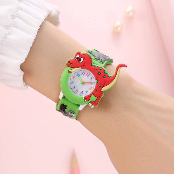 Relógio Infantil Com Pulseira De Silicone Tema De Dinossauro E Conforto Suave Para Meninos Meninas